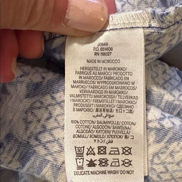 Boden Blue and White Pineapple-Print Cap-Sleeve Midi Dress size 14 L excellent - Picture 7 of 7